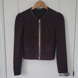 Club Monaco Rich Burgundy Textured Blazer